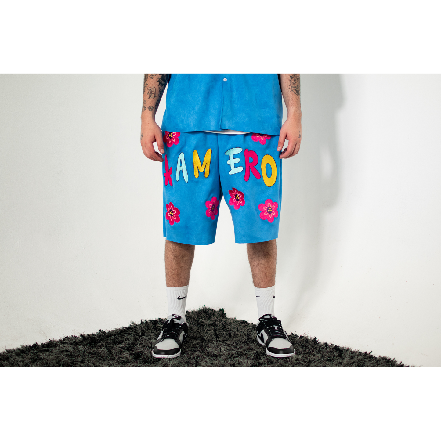 Short Suede Azul