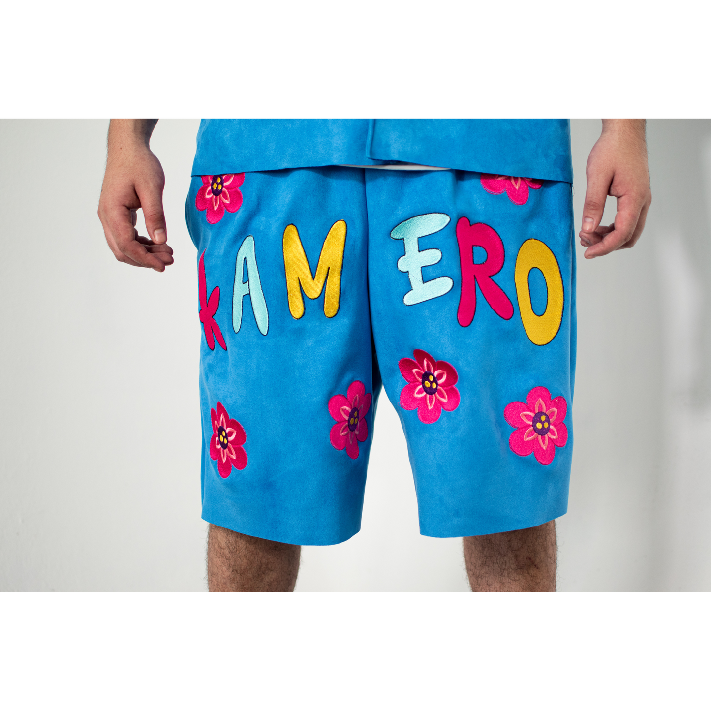 Short Suede Azul