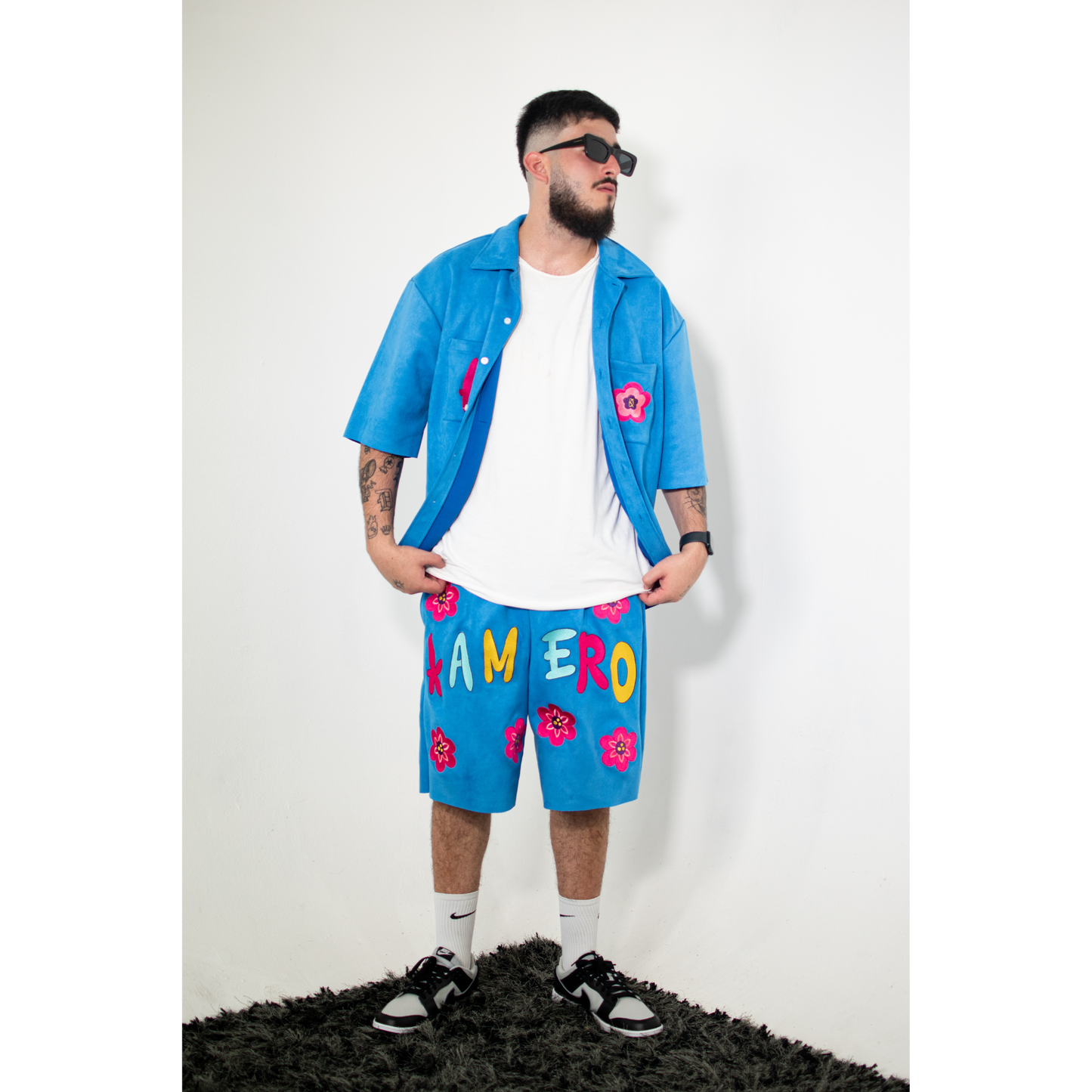 Short Suede Azul