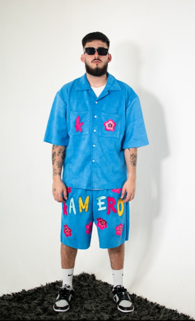 Camisa Suede Azul